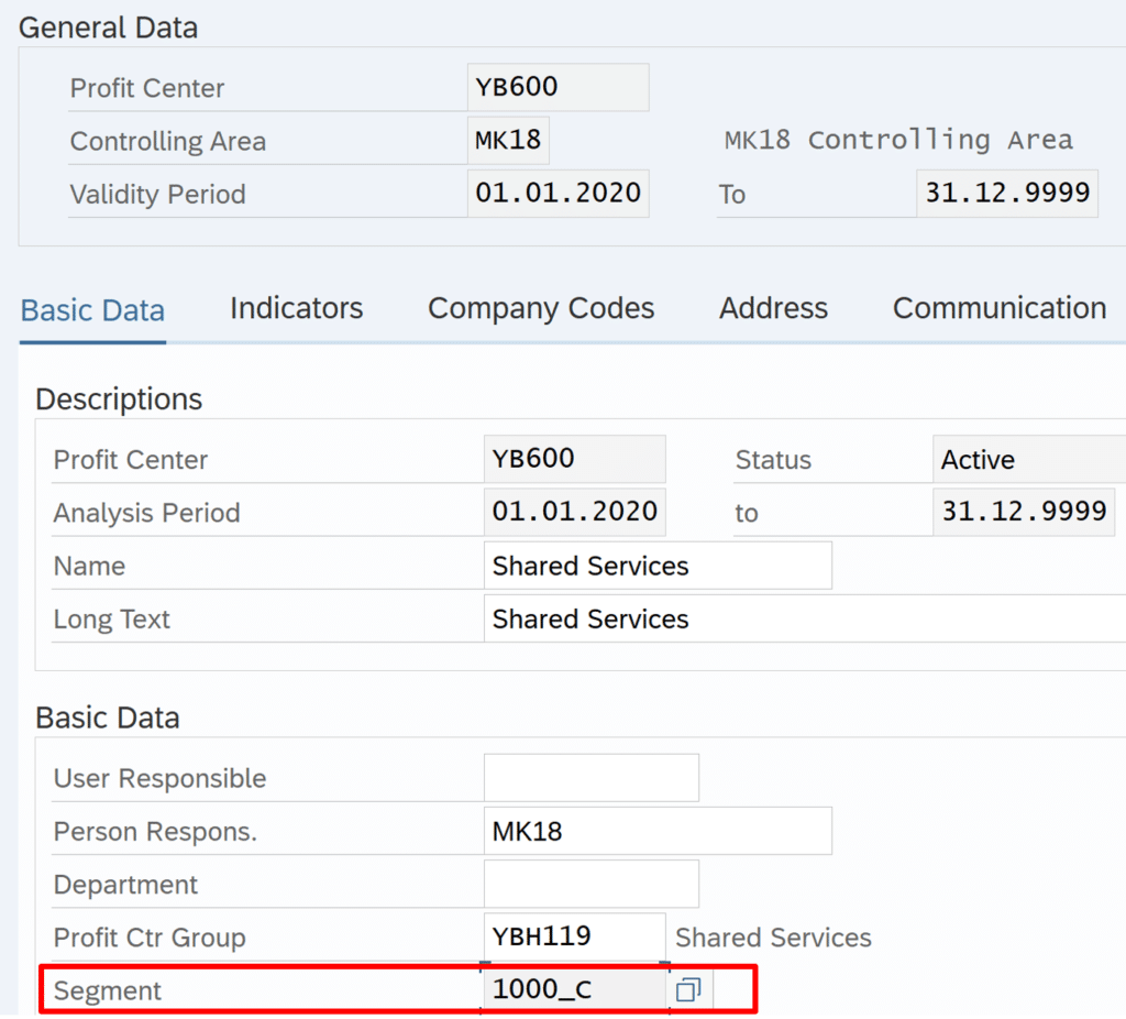 profit center assignment to plant in sap