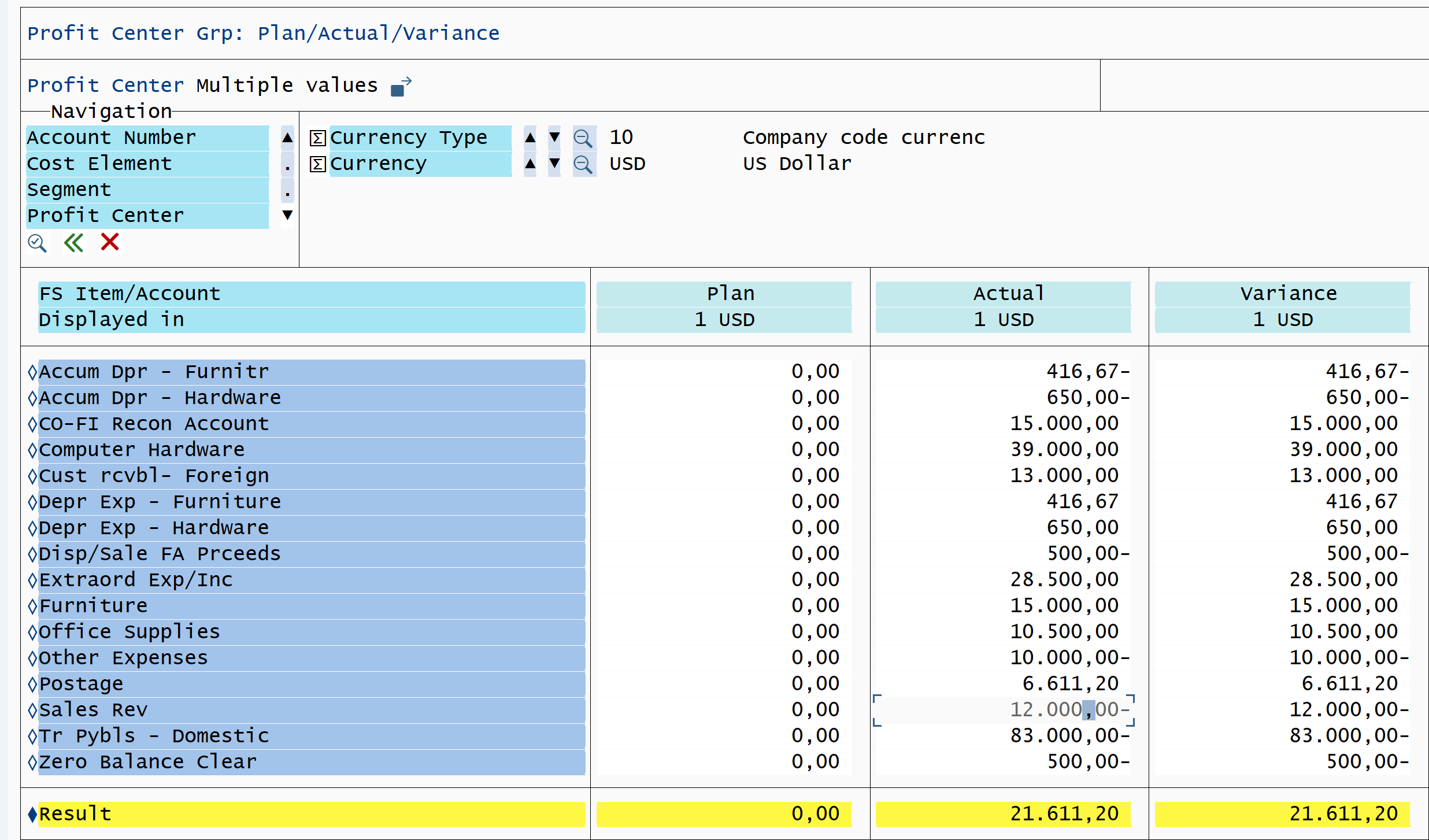 profit center assignment to company code in sap