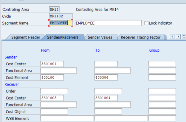 account assignment cost center sap